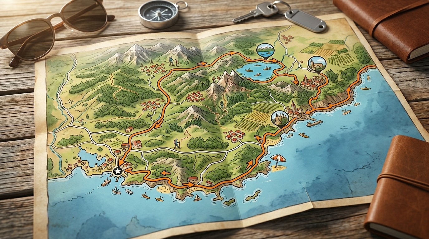 A sample summer loop for first-time visitors