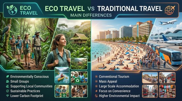Eco Travel vs Traditional Travel : Main Differences