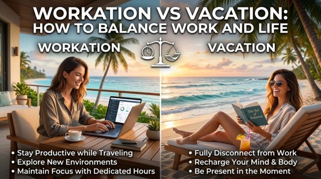 Workation vs Vacation How to Balance Work And Life Workation vs Vacation : How to Balance Work And Life